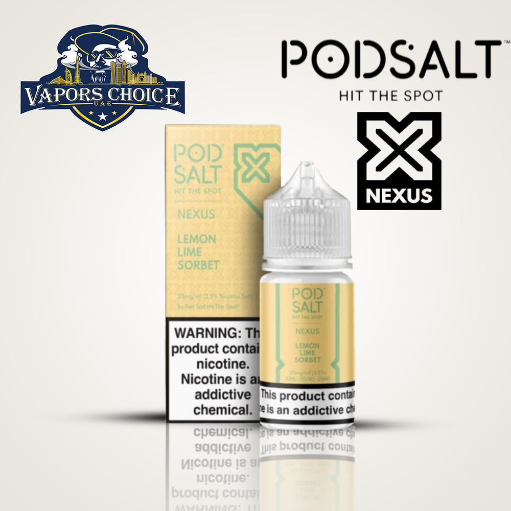 POD SALT NEXUS 20MG SALTNIC 30ML Lemon Lime Sorbet UAE UAE Ras Al Khaimah